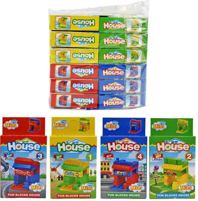 Image de 12 Stück Bausteine Haus Bauen Kinder - ca. 13 cm