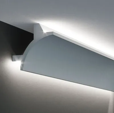 Produktbild von PROVISTON | Lichtleiste | Polyurethan | 90 x 90 x 2000 mm | Weiß | Indirekte Beleuchtung