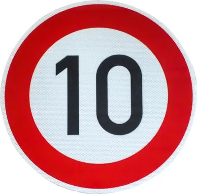 Produktbild von ORIGINAL RA2 Verkehrszeichen Nr. 274-10 10 km/h StVO RAL RSA-21 Verkehrsschild Baustellenschild Straßenschild Schilder 10 Geburtstag Geburtstagsschild