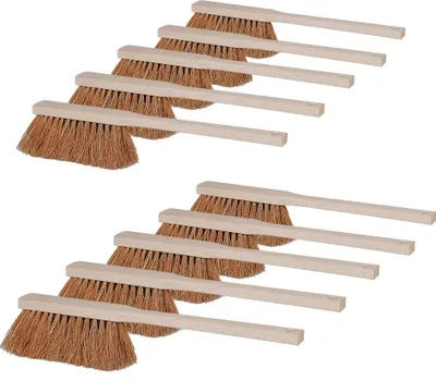 Produktbild von 10x Handfeger mit langem Holzstiel, Kokos, Länge 430 mm