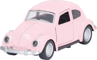 Imagen del producto de 1:36 Modelo de coche de metal a escala, vehículo de juguete vintage con mecanismo de retroceso, colección para niños, color rosa claro