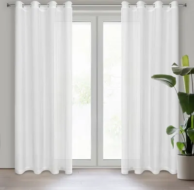 Produktbild von Gardine MEGI weiß 140x250 cm Ösen Ösenvorhang