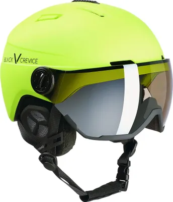 Produktbild von BLACK CREVICE Ski-& Snowboardhelm - Modell CALGARY | Visierhelm | Farbe: Neon Gelb | Größe: S/M (54-57 cm)