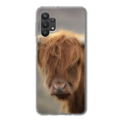 Produktbild von MuchoWow® Handyhülle Schutzhülle Hülle für Samsung Galaxy A32 5G Schottischer Highlander - Hörner - Haare Silikon Softcase Handy Hülle - Softcase