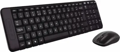 Obrázek produktu pro Logitech MK220, Bezdrátový, RF bezdrátový, Černá, Obsahuje myš