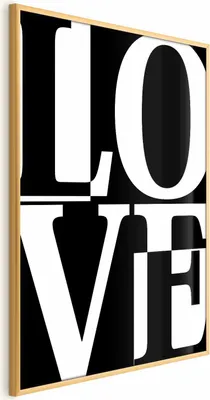 Produktbild von Posterpapier Poster - Black-and-White Love 21x30 cm Text m-A-0861-ao-a