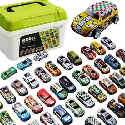 Produktbild von WOOPIE Rennwagen-Set in der Box, 30-teilig + Spielmatte
