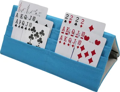 Produktbild von Klappbarer Spielkartenhalter Polyester Spielkartenhalter für Canasta Poker Bridge Karten Himmelblau