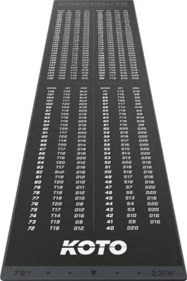 Produktbild von KOTO Carpet Checkout Grau 237 x 60cm - Dartteppich