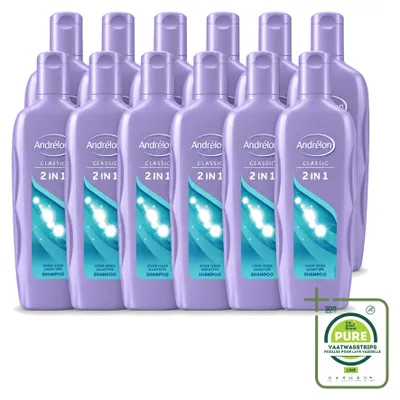 Zdjęcie produktu dla 12 sztuk szamponu Andrélon 2 w 1 - 450 ml - opakowanie zbiorcze