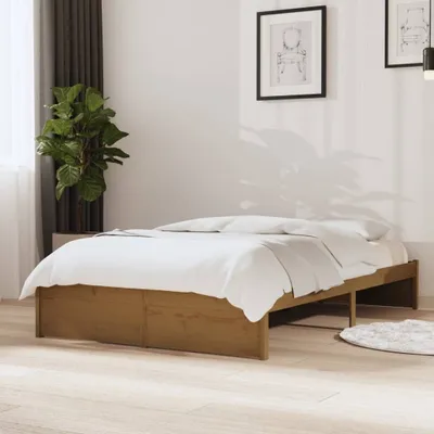 Produktbild von The Living Store Massivholzbett Honigbraun 120x190 cm