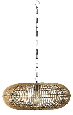 Produktbild von Solar LED Hängeleuchte warmweiß für Außen, 77 cm Höhe, Naturdesign