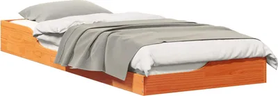 Image de vidaXL Cadre de lit brun cireux 90 x 220 cm Pin massif