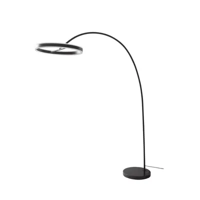 Produktbild von Lucande LED-Bogenlampe Yekta, schwarz, 183 cm, dimmbar