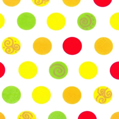 Produktbild von 20 Servietten, 3-lagig 1/4-Falz 33 cm x 33 cm "Balls"