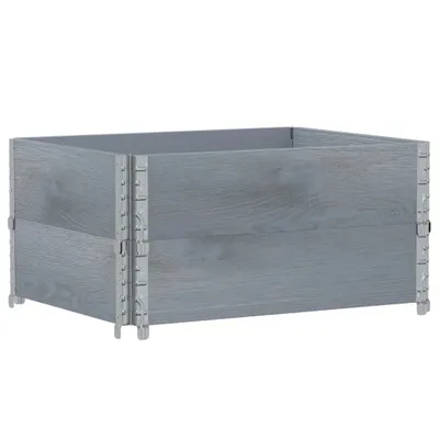 Produktbild von Pflanzkasten Grau 80x60 cm Massivholz Kiefer