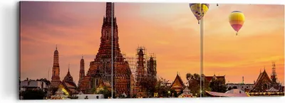 Produktbild von Bild auf Leinwand - Leinwandbild - Tempel Asien - 120x40cm - Wand Bild - Wanddeko - Wandbilder - Leinwanddruck - Bilder - Kunstdruck - Wanddekoration - Leinwand bilder - Wandkunst - CA120x40-3437