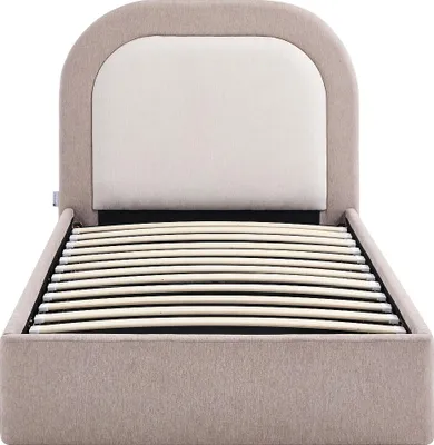 Produktbild von Bettkasten 90 x 190 cm – Stoff – Taupe und Beige - IDONO