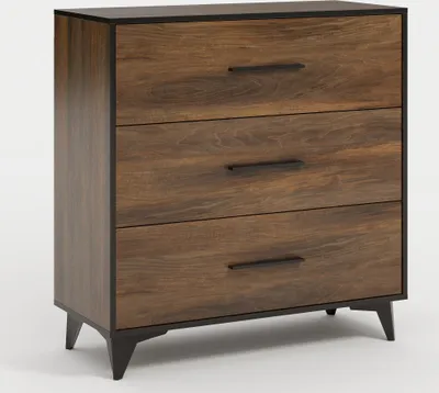 Produktbild von Furniture24 Kommode Frida K3S mit 3 schubladen Shirin Nußbaum