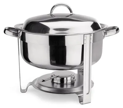 Produktbild von 2x Suppen Chafing Dish Ø 33 cm mit Brennpastenbehälter und rundem Speiseeinsatz