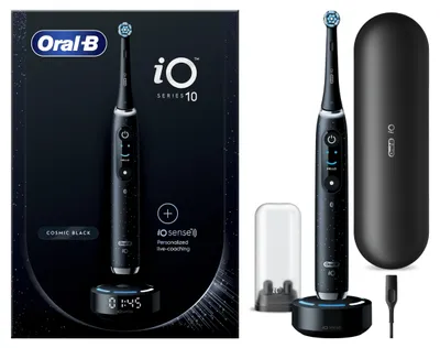 Produktbild von Oral-B Io 10 Schwarze Elektrische Zahnbürste mit Drucksensor Schutz iO10