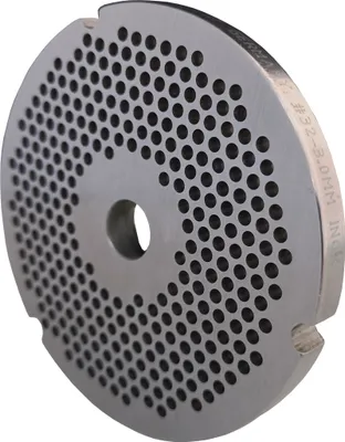 Produktbild von Fleischwolfscheibe, Lochscheibe aus Inox Stahl Größe 32 mit 3 Nuten in 3,0 mm Bohrung von WolfCut