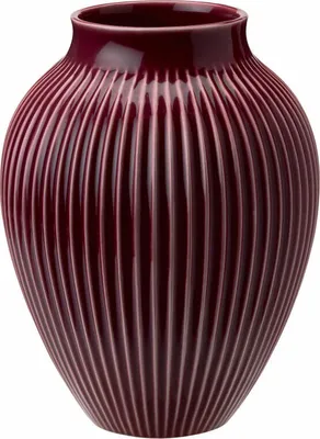 Image de Vase Knabstrup Ripple, vase décoratif, vase à fleurs, céramique, Berry, 20 cm, K1235-2