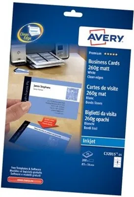 Produktbild von Avery Quick&Clean 85 x 54 mm (x25) Visitenkarte 200 Stück(e)