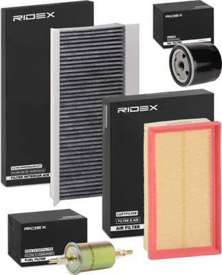 Produktbild von RIDEX Filterset Inspektionspaket Filtersatz für FORD Focus II Schrägheck (DA, HCP, DP) FOCUS (DAW, DBW) FOCUS Kombi (DNW) FOCUS Stufenheck (DFW)