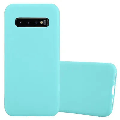 Produktbild von Cadorabo Hülle für Samsung Galaxy S10 PLUS Schutzhülle in Blau Handyhülle TPU Silikon Etui Case Cover