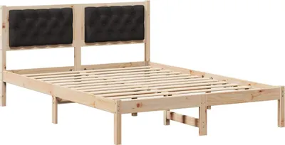 Obrázek produktu pro vidaXL Rám postele černý 140 x 190 cm z masivního borovicového dřeva