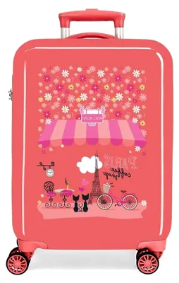 Produktbild von Coffee Shop Pink Kabinenkoffer 38 x 55 x 20 cm Steifes ABS Seitliches Zahlenschloss 34 L 2 kg 4 Doppelräder Handgepäck