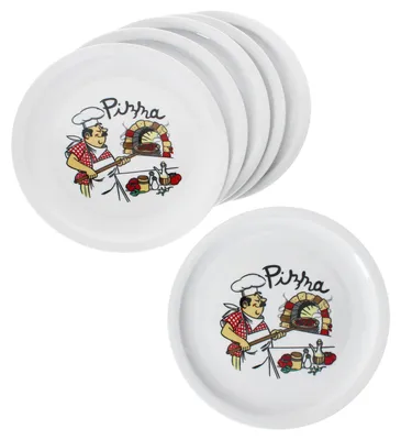 Obrázek produktu pro sada 6 talířů na pizzu Luigi Ø30,5 cm Talíře pro 6 osob Velký talíř na pizzu Pizza pekárna
