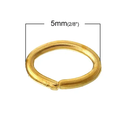 Produktbild von 100 Verbindungsringe, Biegeringe, Binderinge 5x4 mm gold