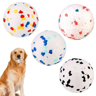 Immagine prodotto di Set di 4 palline per cani, indistruttibili, interattive, di 7 cm, realizzate in E-TPU