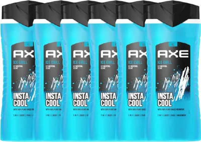 Produktbild von AXE 3in1 Duschgel & Shampoo Ice Chill XL 6x 400ml Showergel Men Shower Gel Herren Männer Shampoo
