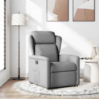Image de vidaXL Fauteuil relax gris clair Tissu