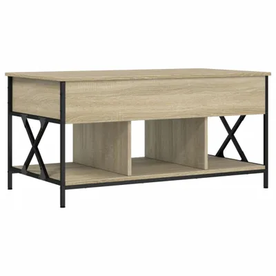 Produktbild von Couchtisch Sonoma-Eiche 100x55x50 cm Holzwerkstoff und Metall