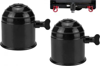 Immagine prodotto di Cappuccio per gancio di traino nero - universale - 2 pezzi - Cappuccio protettivo per rimorchio - plastica nera