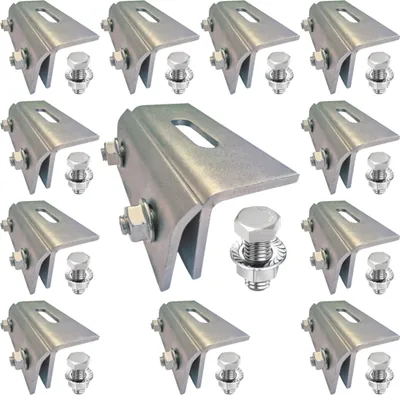 Produktbild von 3 Module Montageset Blechdachklemme mit Sechskantkopf 17