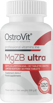 Immagine prodotto di OstroVit MgZB Ultra - Integratore di magnesio-zinco-B6 ad alto dosaggio, 120 compresse