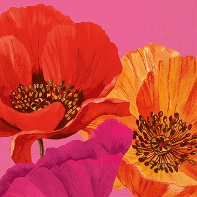 Produktbild von JOYFUL POPPY Pink Lunch-Servietten L1048555
