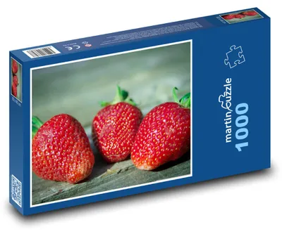 Zdjęcie produktu dla Puzzle 1000 Czerwone truskawki - owoce, jagody - martinpuzzle
