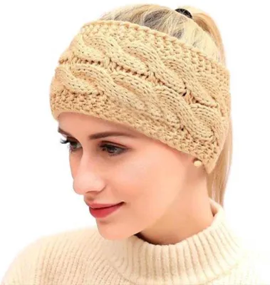 Productafbeelding van CHPN - Haarband - Hoofdband - Oorbellenwärmer - Beige - Trendy haarband - Trendy hoofdband - Haaraccessoire - Warme hoofdband - Warme oren - Winteraccessoire