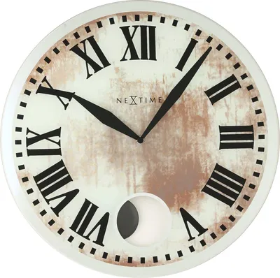 Zdjęcie produktu dla NeXtime 8162, Ściana, Zegar kwarcowy, Okrągły, Brązowy, Biały, Szkło, Dorośli