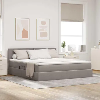 Obrázok produktu pre Maison Exclusive – úložný priestor s matracom Taupe 180 x 200 cm drevený materiál