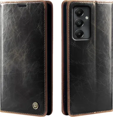 Produktbild von Handyhülle für Samsung Galaxy A54 5G Kunstleder Flip Vintage Cover Hülle RFID Schutz Case Kartenfach Farbe: Dunkelbraun