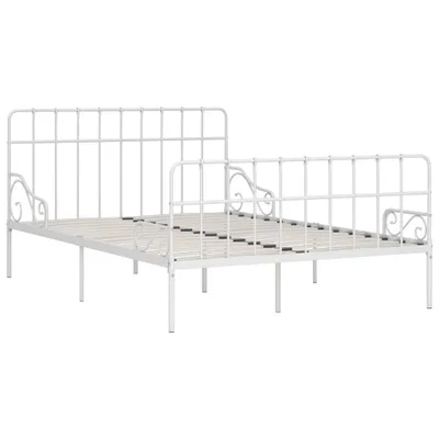 Immagine prodotto di Struttura letto con rete a doghe in metallo bianco 120×200 cm