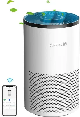 Immagine prodotto di Purificatore d'aria con filtro HEPA antiallergico per 55 m² con controllo tramite app e filtro a ozono