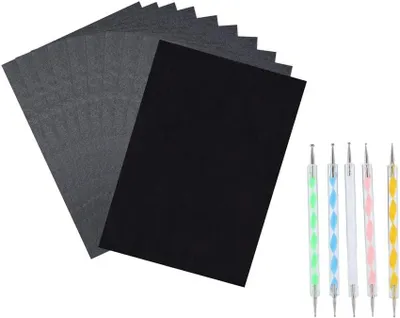 Produktbild von Carbonpapier schwarz, 200 Blatt A4, Übertragungspapier für Kunst und Handwerk